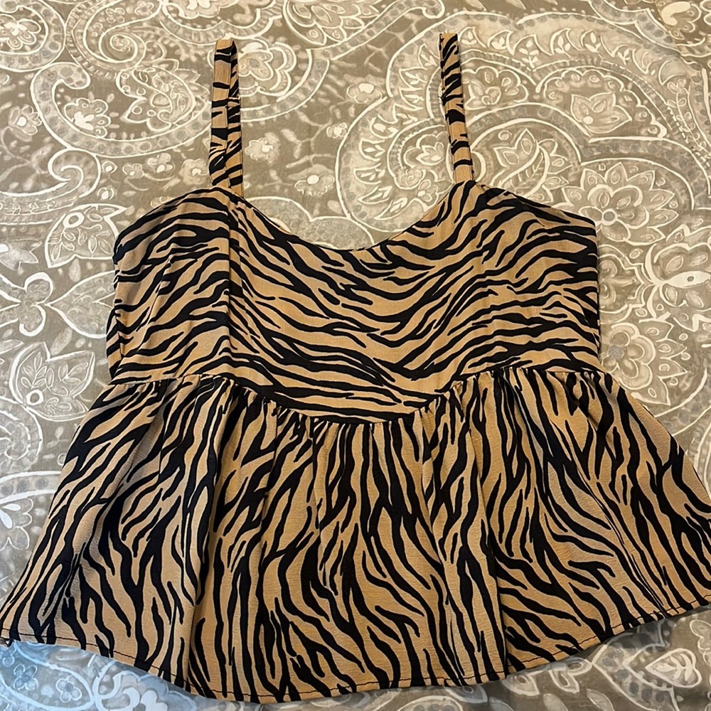 Printed Flowy Top with Adjustable Straps
